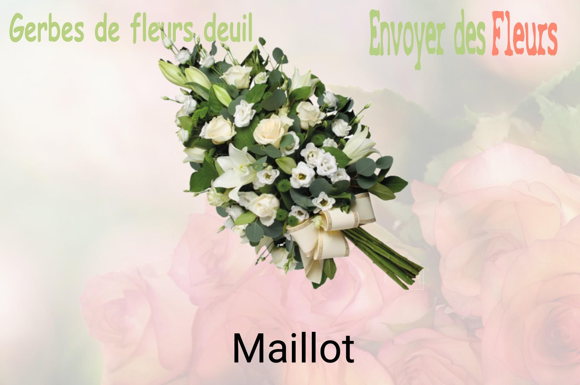 Gerbe de fleurs de deuil livrée à Maillot